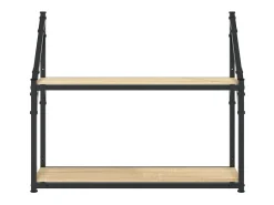 Estantería de pared de 2 niveles roble Sonoma 60x21x51 cm