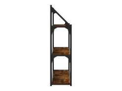 Estantería de pared de 3 niveles roble ahumado 80x21x78,5 cm