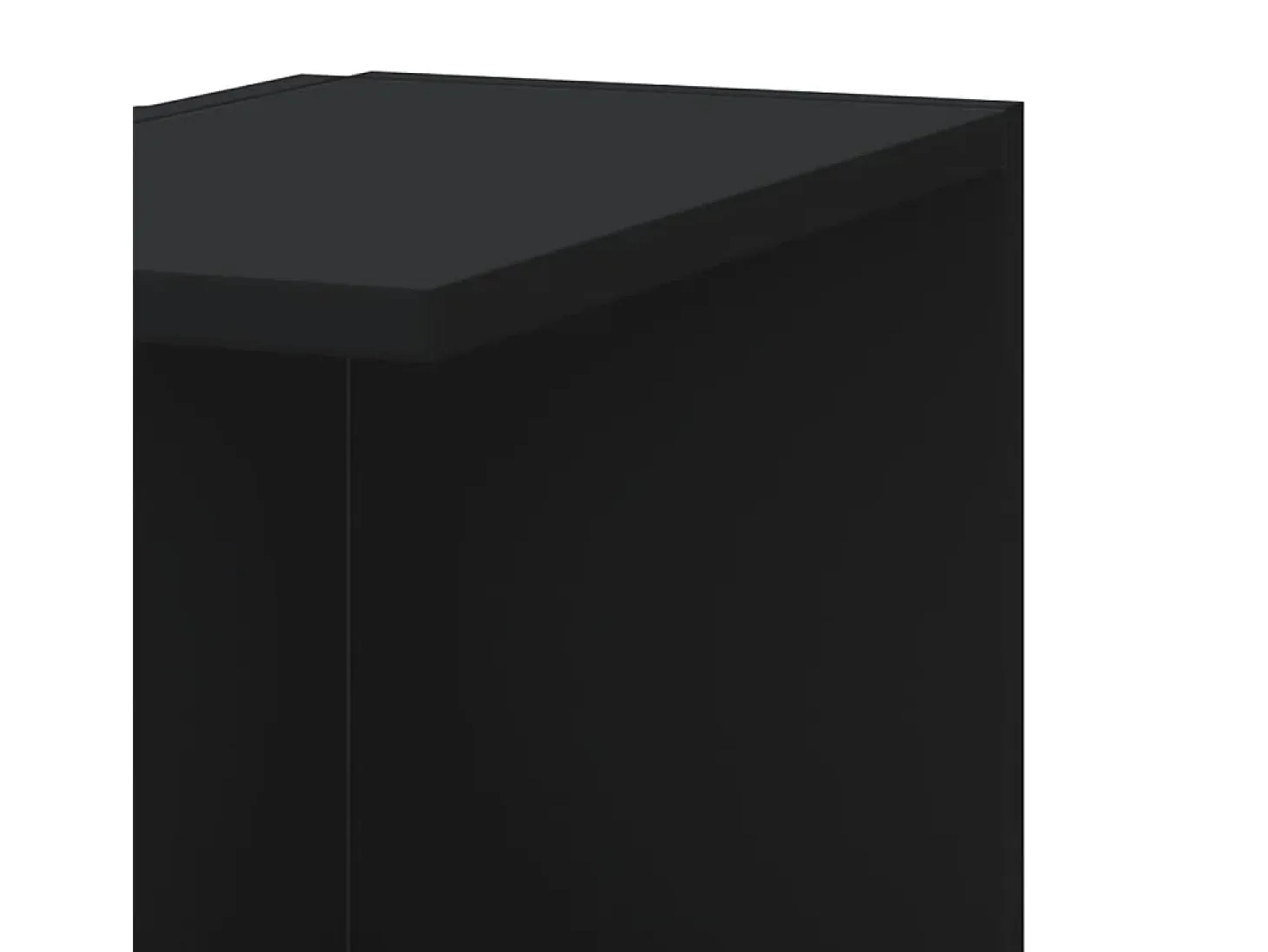 Estantería de pared de esquina madera negra 36,5x36,5x140 cm