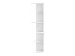 Estantería de pared de esquina madera blanca 36,5x36,5x140 cm ES106340