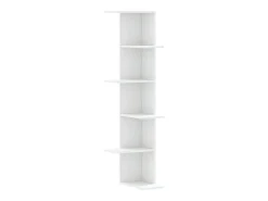 Estantería de pared de esquina madera blanca 36,5x36,5x140 cm ES106340