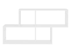 Estantería de pared madera contrachapada blanco 100x18x53 cm