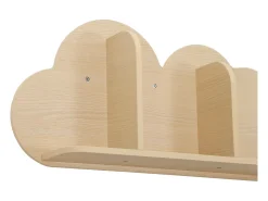 Estantería de pared nube para dormitorio infantil, set de 3 natural