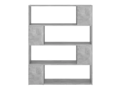Estantería divisor de espacios gris hormigón 100x24x124 cm ES282468