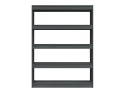Estantería divisor de espacios madera pino gris 100x30x135,5cm