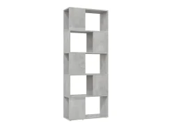 Estantería divisor de espacios gris hormigón 60x24x155 cm