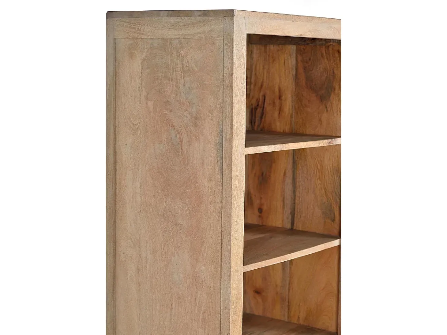 Estantería en madera de mango y patas de metal color natural