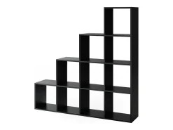 Estantería escalonada negro 142.5x29x140
