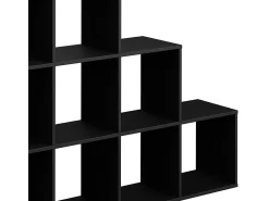 Estantería escalonada negro 142.4x29x107.8