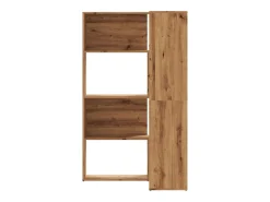 Estantería esquina 4 niveles madera roble artisan 85x85x140 cm