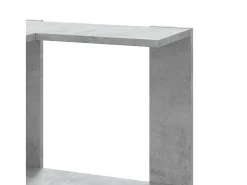 Estantería esquina 5 niveles madera gris hormigón 50x50x179 cm