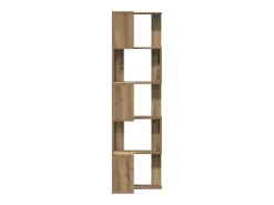 Estantería esquina 5 niveles madera roble artisan 50x50x179 cm