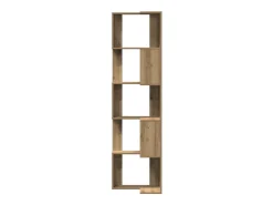 Estantería esquina 5 niveles madera roble artisan 50x50x179 cm