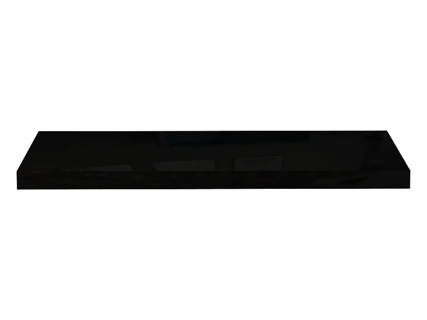 Estantería flotante de pared 4 piezas Negro Brillo 80x23,5x3,8 cm MDF