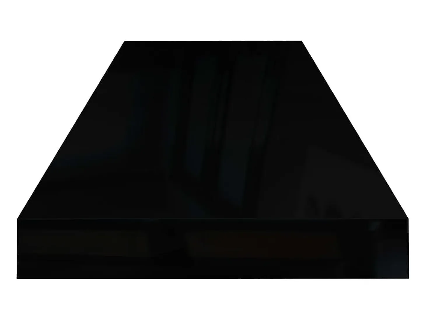 Estantería flotante de pared 4 piezas Negro Brillo 80x23,5x3,8 cm MDF