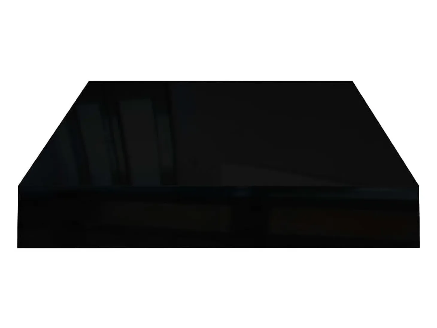 Estantería flotante de pared 4 piezas Negro Brillo 40x23x3,8 cm MDF