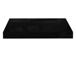 Estantería flotante de pared 4 piezas Negro Brillo 40x23x3,8 cm MDF