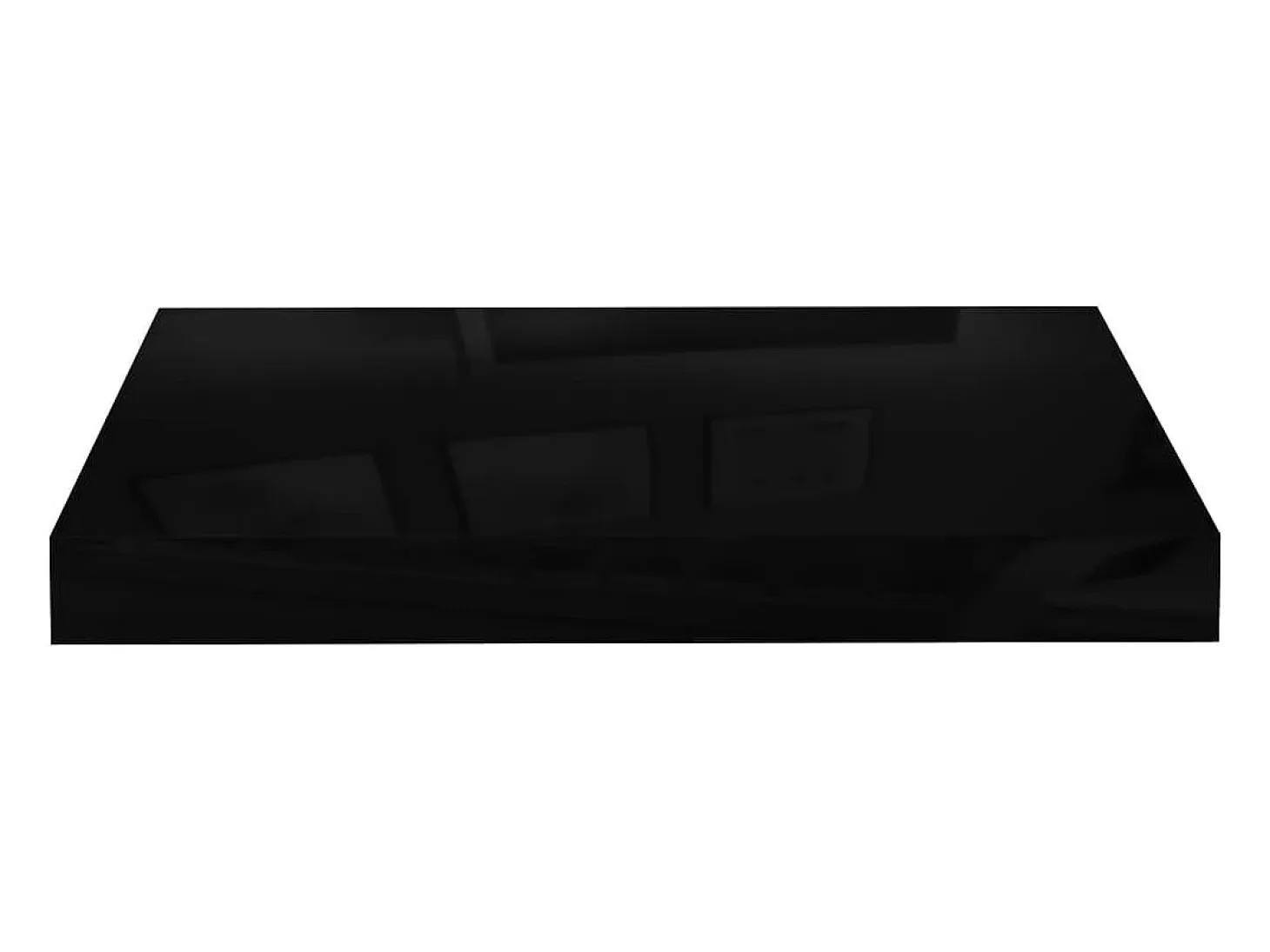 Estantería flotante de pared 4 piezas Negro Brillo 40x23x3,8 cm MDF