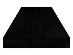 Estantería flotante de pared 2 piezas Negro Brillo 80x23,5x3,8 cm MDF