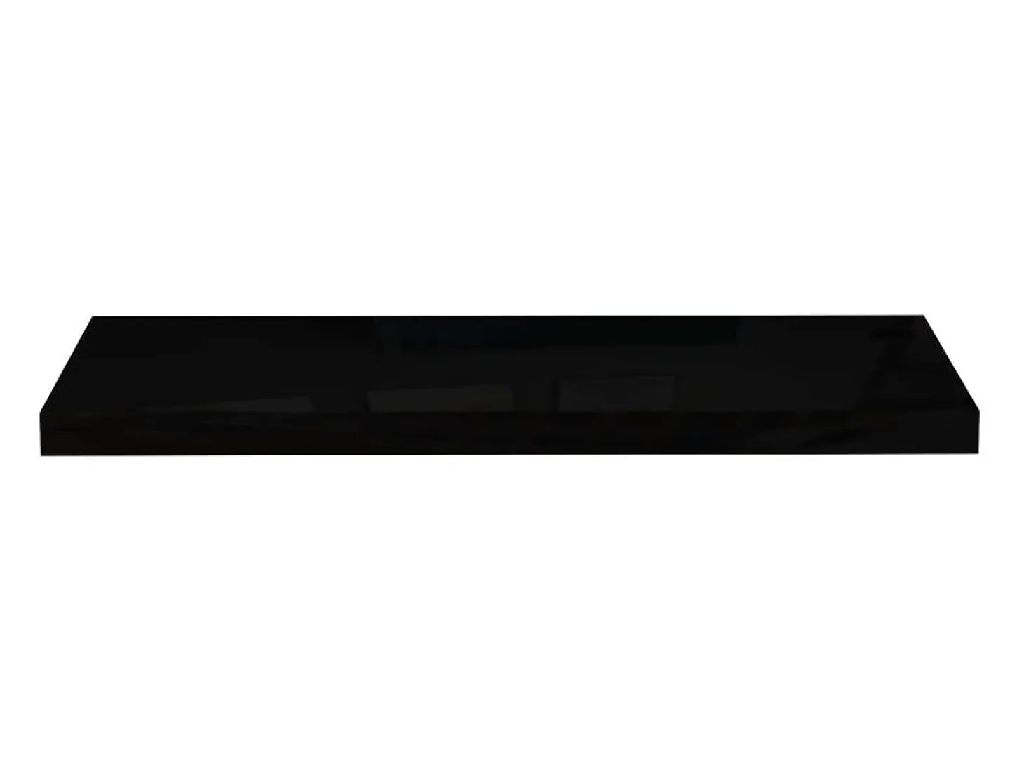 Estantería flotante de pared 2 piezas Negro Brillo 80x23,5x3,8 cm MDF