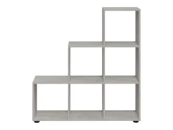 Estantería forma de escalera madera contrachapada gris hormigón