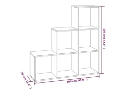 Estantería forma de escalera madera contrachapada negro