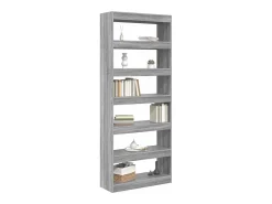 Estantería Gris sonoma 80 x 30 x 198 cm Madera contrachapada