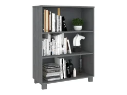 Estantería HAMAR madera maciza pino gris oscuro 85x35x112 cm