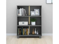Estantería HAMAR madera maciza pino gris oscuro 85x35x112 cm