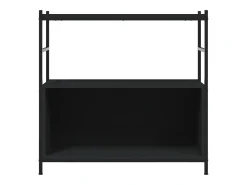 Estantería hierro y madera de ingeniería negro 80x30x78,5 cm