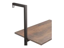 Estantería inclinada 5 niveles marrón oscuro negro 64x35x185 cm
