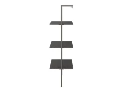 Estantería inclinada de 3 niveles negro 64x35x120,5 cm