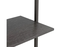Estantería inclinada de 3 niveles negro 64x35x120,5 cm