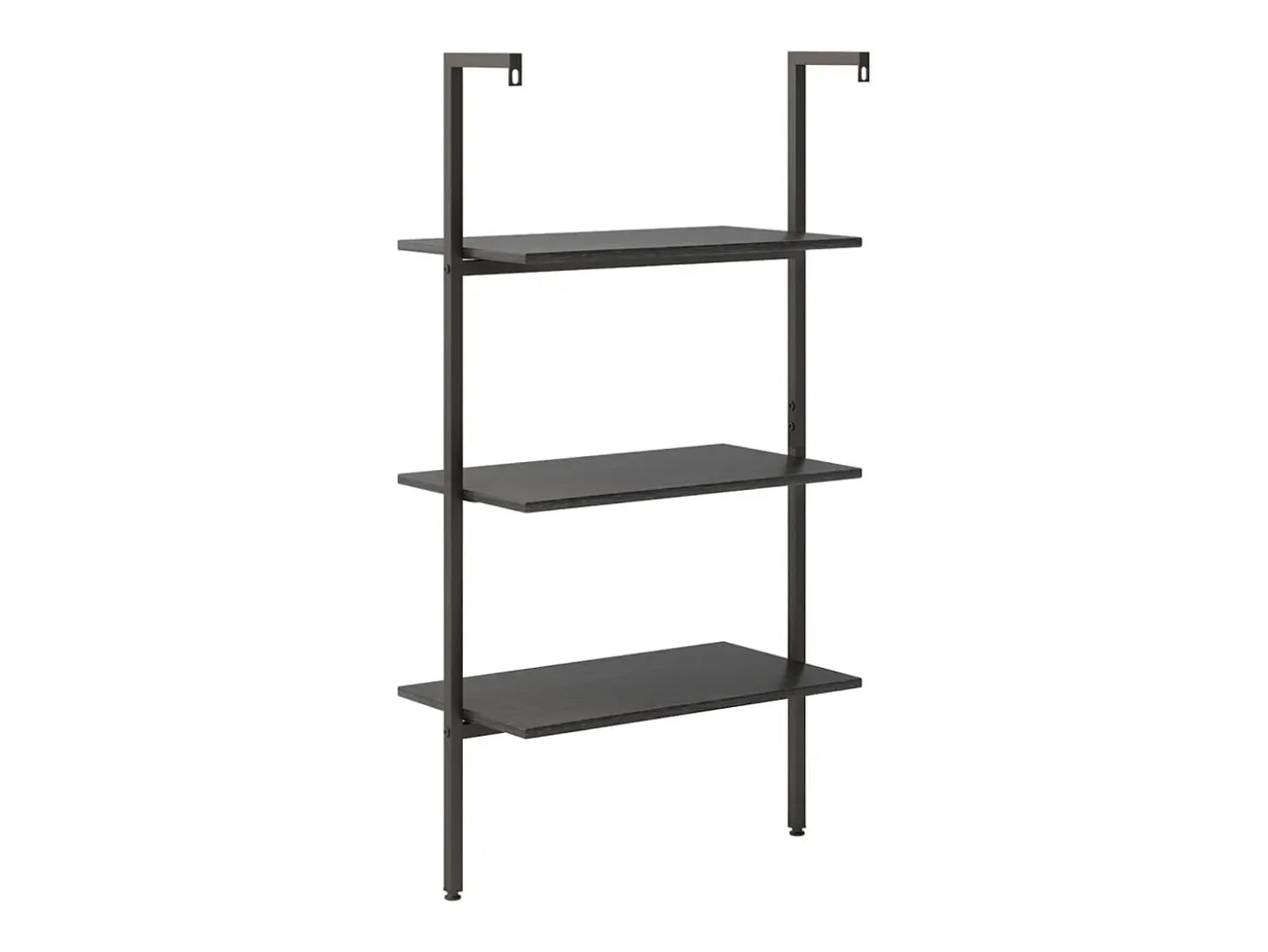 Estantería inclinada de 3 niveles negro 64x35x120,5 cm