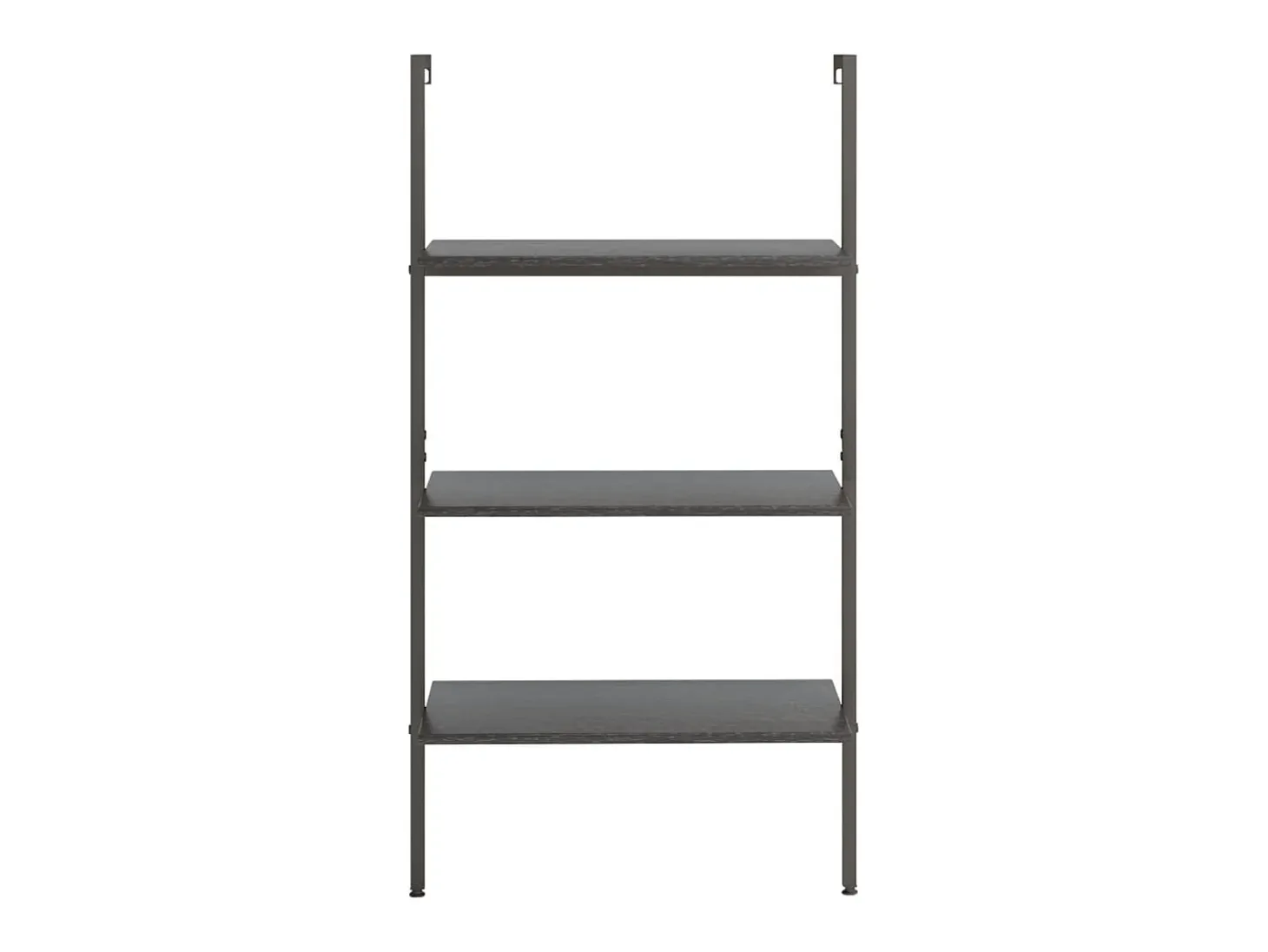 Estantería inclinada de 3 niveles negro 64x35x120,5 cm