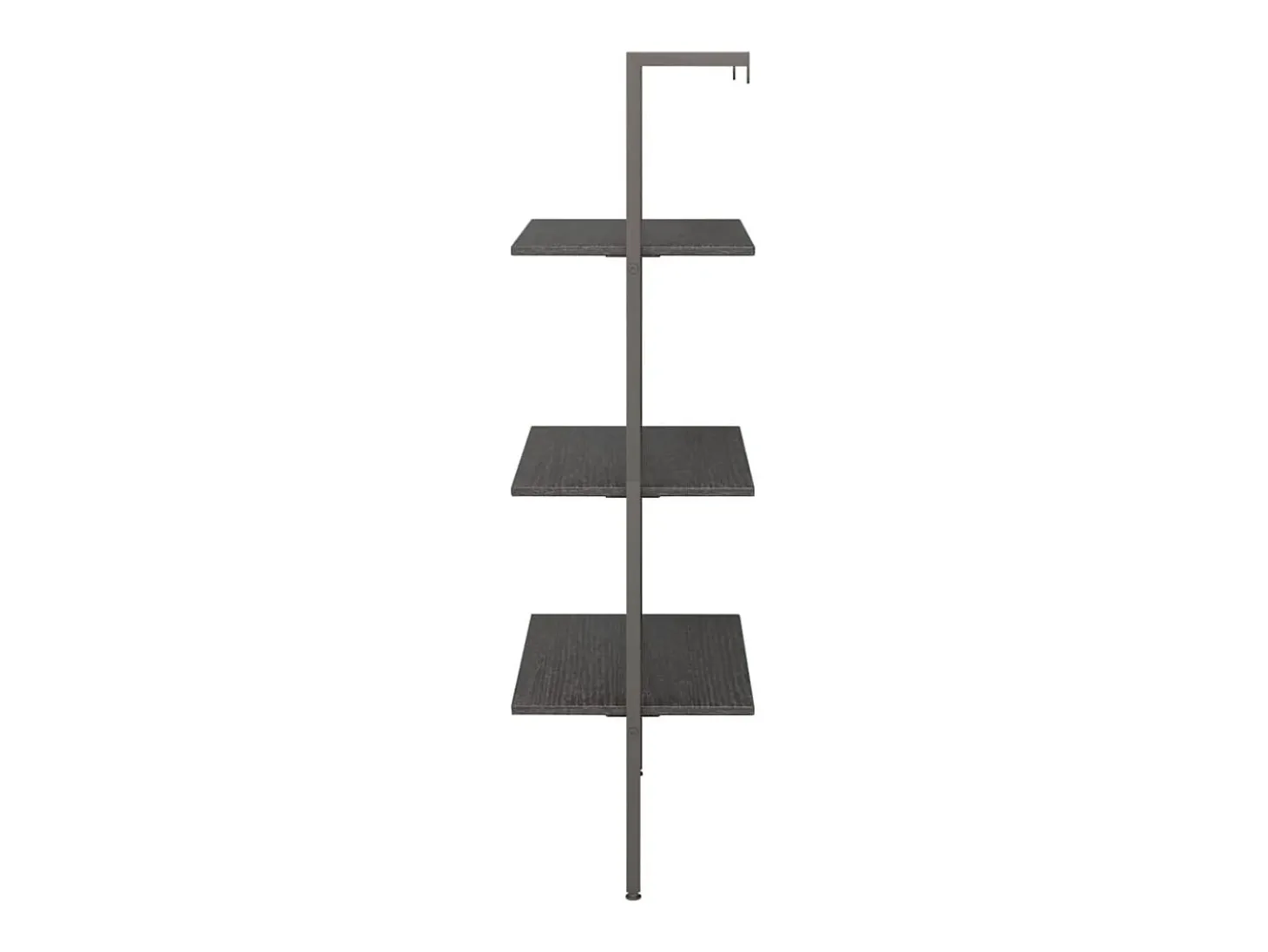 Estantería inclinada de 3 niveles negro 64x35x120,5 cm