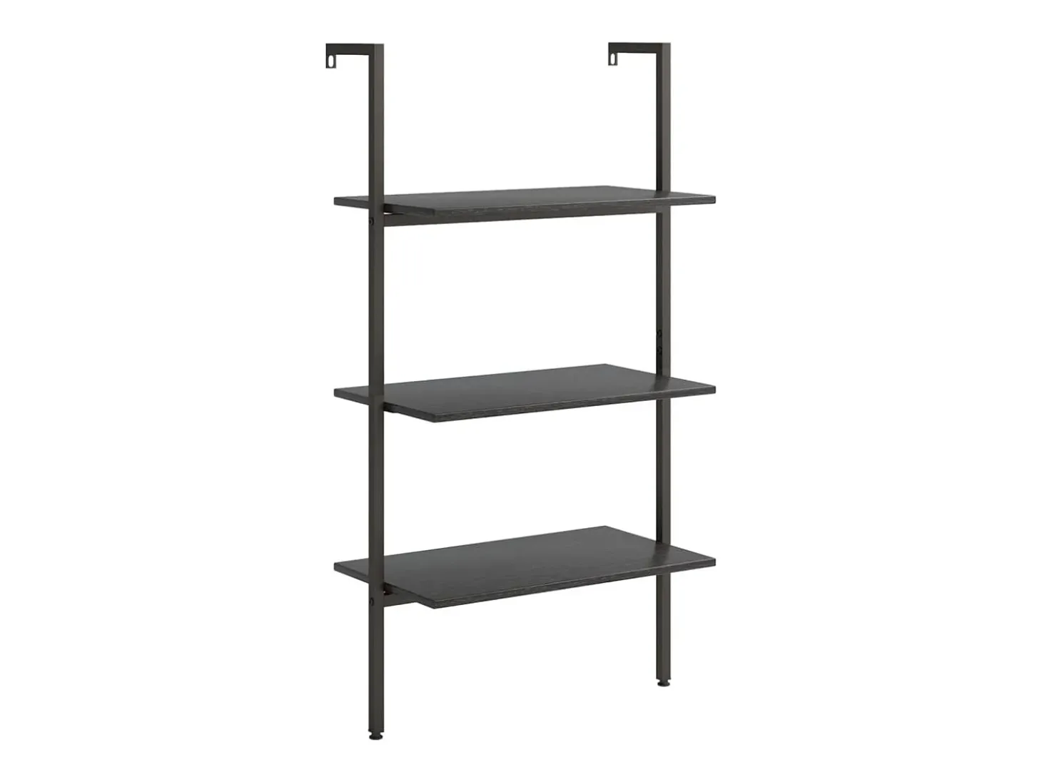 Estantería inclinada de 3 niveles negro 64x35x120,5 cm