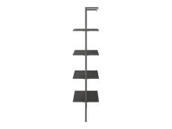 Estantería inclinada de 4 niveles negro 64x35x152,5 cm