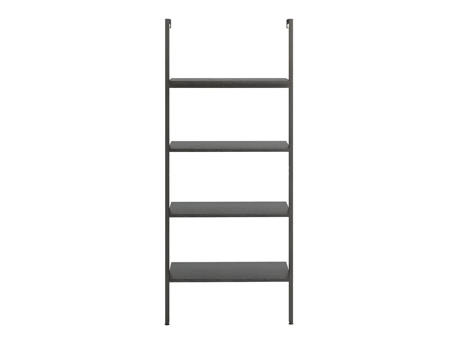 Estantería inclinada de 4 niveles negro 64x35x152,5 cm