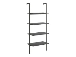Estantería inclinada de 4 niveles negro 64x35x152,5 cm