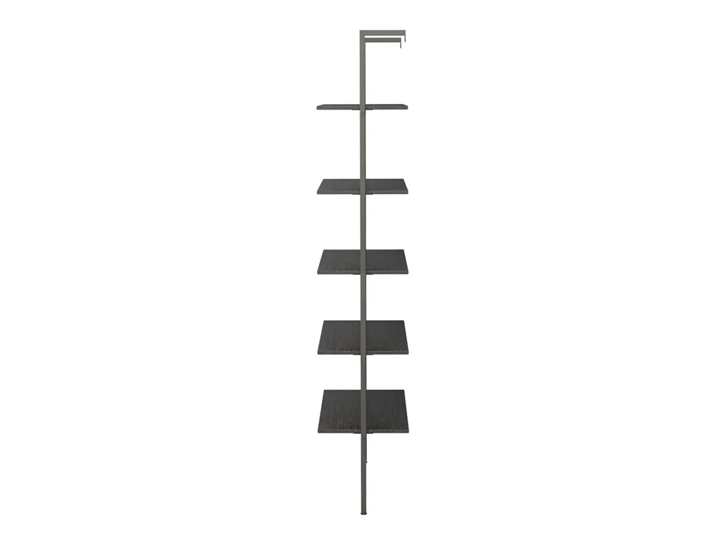 Estantería inclinada de 5 niveles negro 64x35x185 cm
