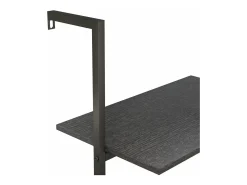 Estantería inclinada de 5 niveles negro 64x35x185 cm