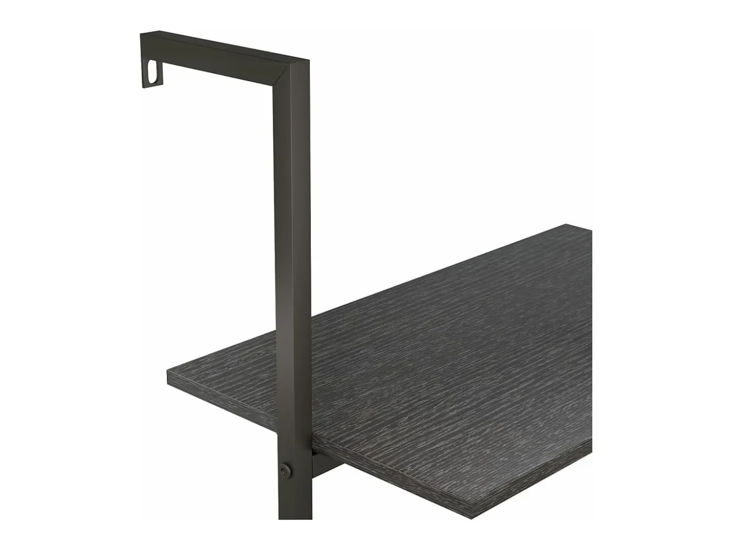 Estantería inclinada de 5 niveles negro 64x35x185 cm