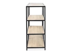 Estantería industrial de metal y efecto madera, 5 niveles madera