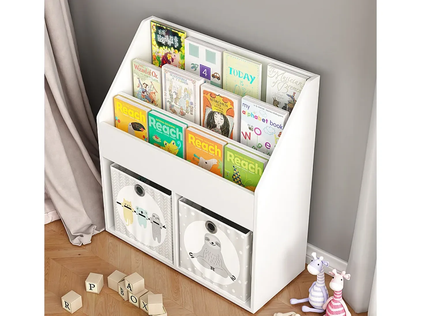 Estantería infantil blanco 72x30.5x79 conny