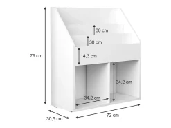 Estantería infantil blanco 72x30.5x79 conny