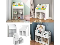 Estantería infantil blanco 72x30.5x79 conny