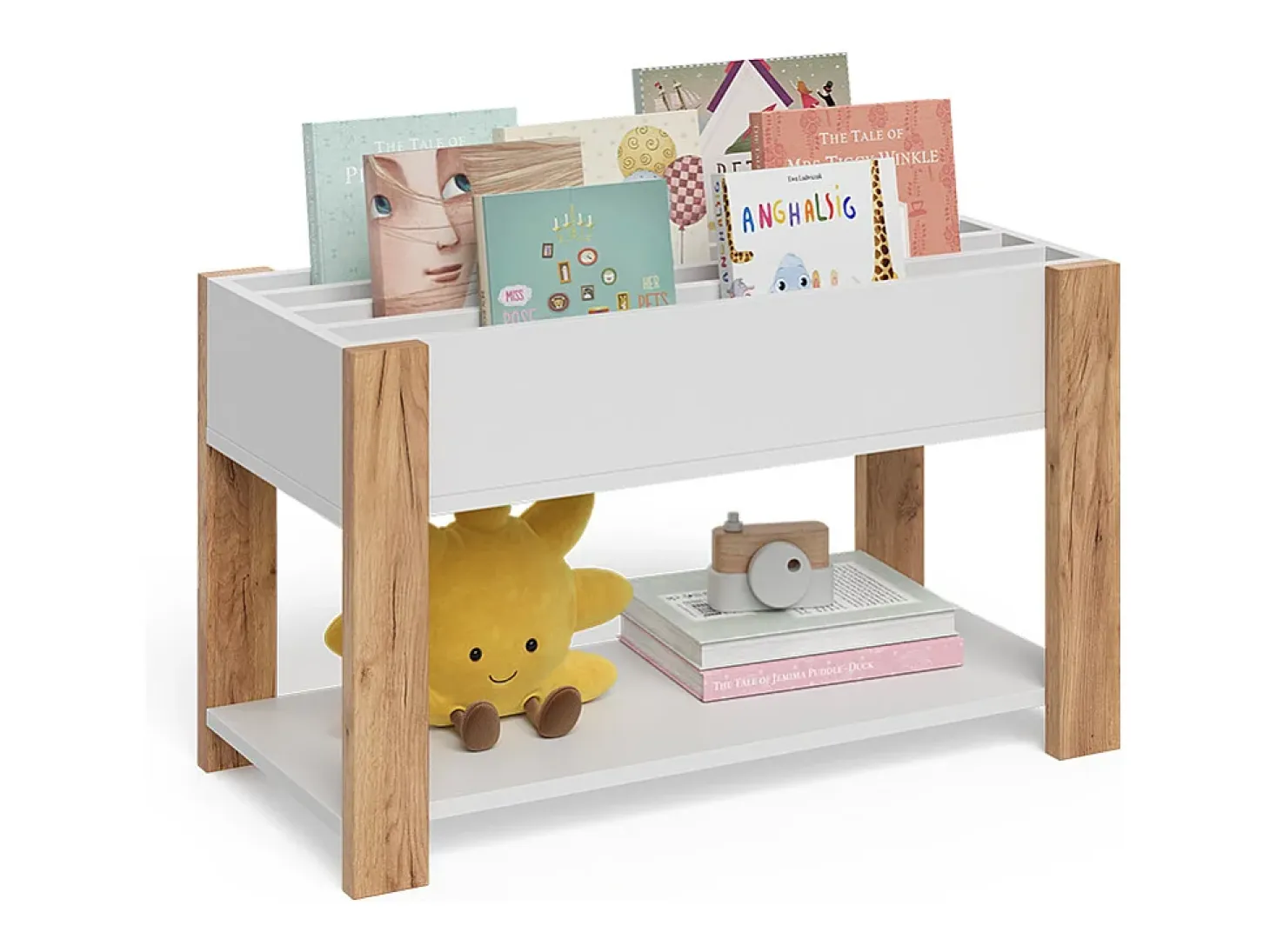 Estantería infantil blanco/artesano 80x37x46 malia