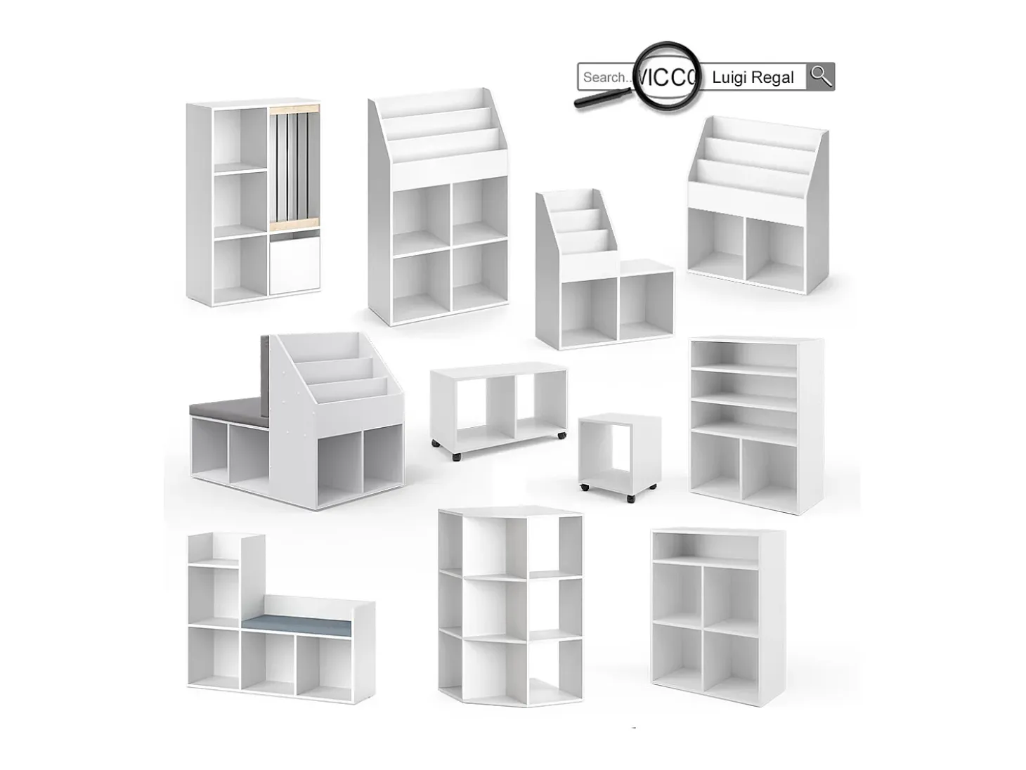 Estantería infantil blanco 30.9x72x79 luigi