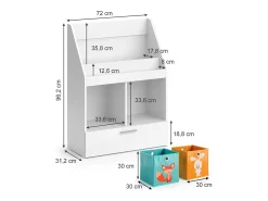 Estantería infantil blanco 72x31.2x96.2 luigi